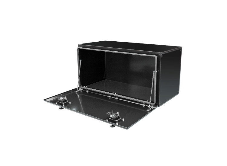 Cajon Bawer hibrid de chapa electrocincado y pintado negro e=1 / 1.5 mm de 1450 mm